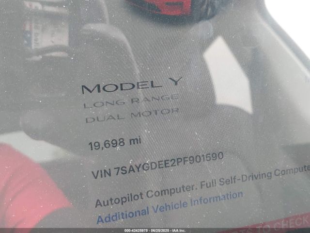 2023 TESLA MODEL Y 7SAYGDEE2PF901590 Photo 6