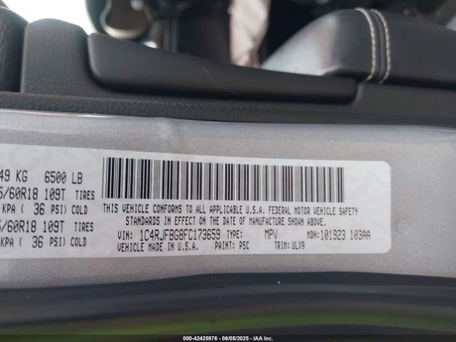 2015 JEEP GRAND CHEROKEE 1C4RJFBG8FC173659 Photo 8
