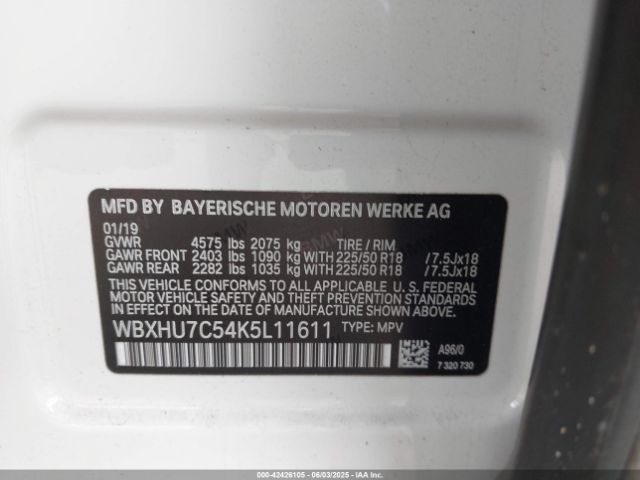 2019 BMW X1 WBXHU7C54K5L11611 Photo 8