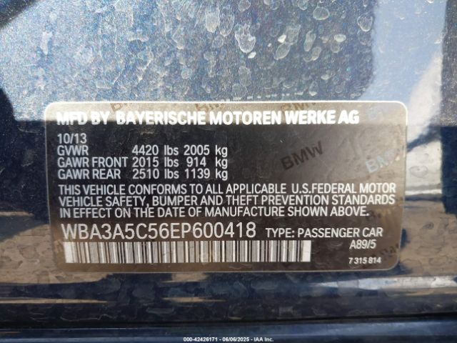 WBA3A5C56EP600418 BMW 328I