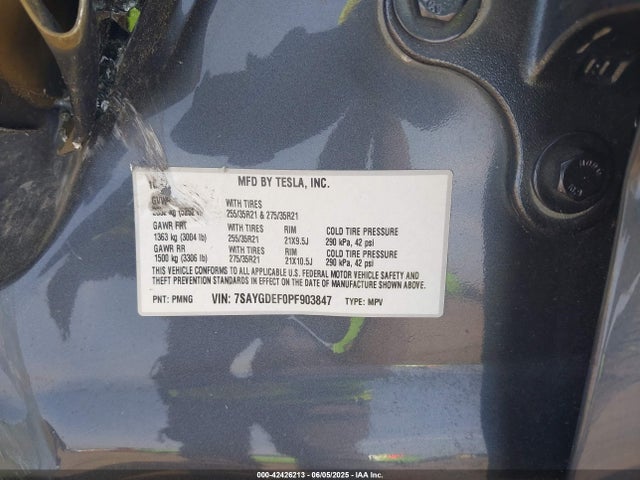 2023 TESLA MODEL Y 7SAYGDEF0PF903847 Photo 8