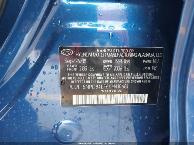 2019 HYUNDAI ELANTRA 5NPD84LF6KH410681 Photo 8