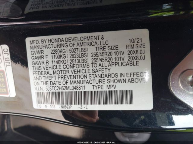 2021 ACURA RDX 5J8TC2H62ML048811 Photo 8