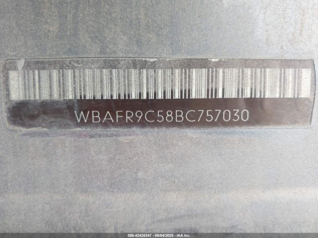 2011 BMW 550I WBAFR9C58BC757030 Photo 8