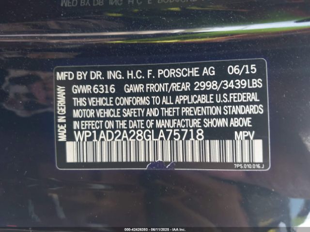 2016 PORSCHE CAYENNE WP1AD2A28GLA75718 Photo 8