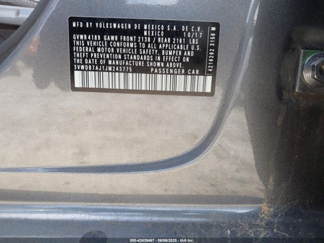 2018 VOLKSWAGEN JETTA 3VWDB7AJ1JM243775 Photo 8