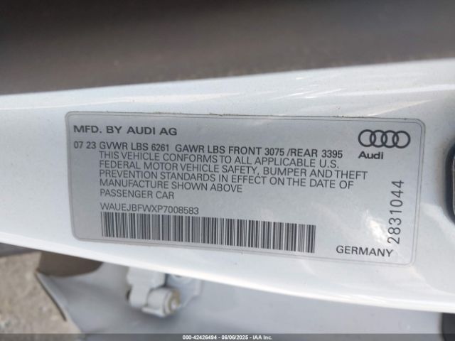 WAUEJBFWXP7008583 Audi E-tron Gt Prestige Quattro