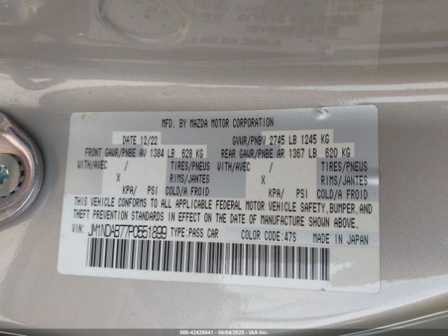 2023 MAZDA MX-5 MIATA JM1NDAB77P0551899 Photo 8