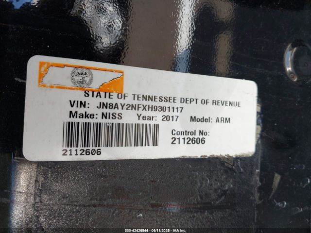 JN8AY2NFXH9301117 Nissan Armada Platinum