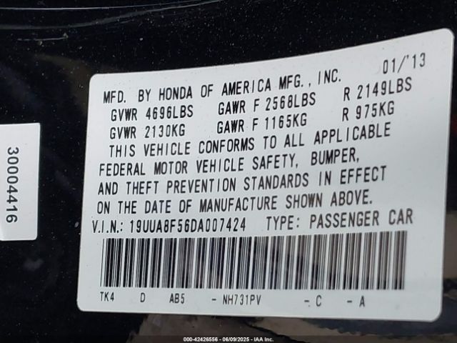 2013 ACURA TL 19UUA8F56DA007424 Photo 8