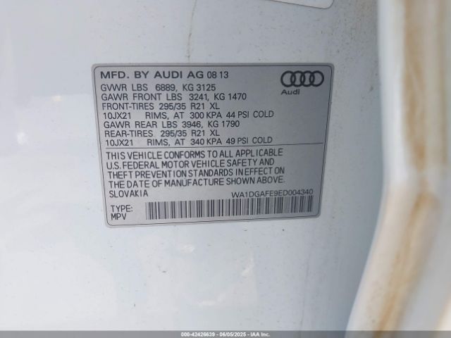 WA1DGAFE9ED004340 Audi Q7 3.0t S Line Prestige