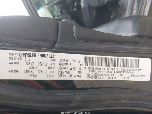 2011 JEEP GRAND CHEROKEE 1J4RR4GG7BC552694 Photo 8