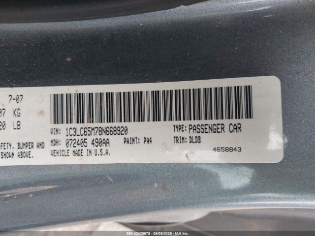 2008 CHRYSLER SEBRING 1C3LC65M78N668920 Photo 8