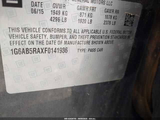 2015 CADILLAC ATS 1G6AB5RAXF0141936 Photo 8