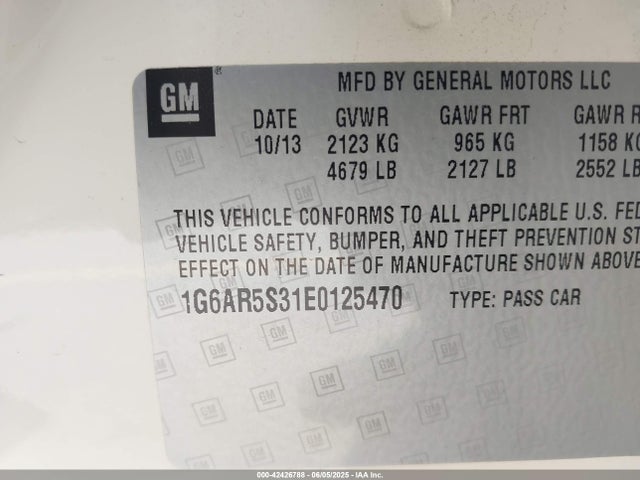 2014 CADILLAC CTS 1G6AR5S31E0125470 Photo 8