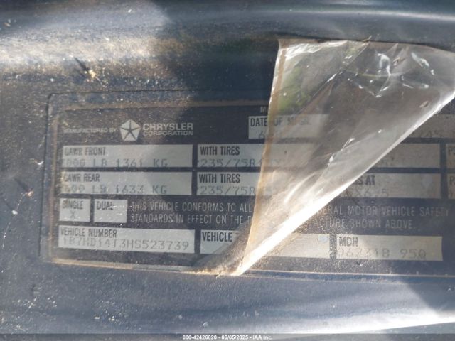 1987 DODGE D-SERIES 1B7HD14T3HS523739 Photo 8