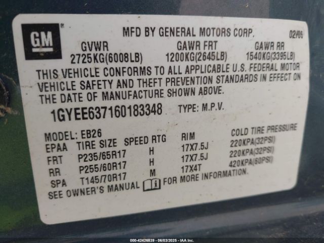 2006 CADILLAC SRX 1GYEE637160183348 Photo 8