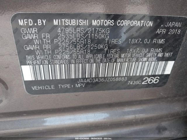 2018 MITSUBISHI OUTLANDER JA4AD3A36JZ058883 Photo 8