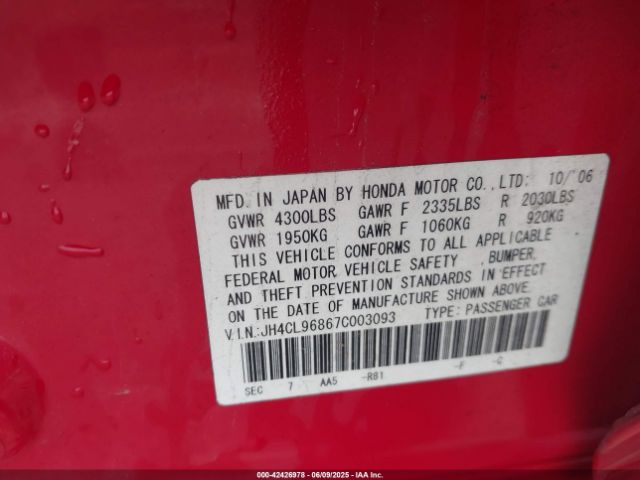 2007 ACURA TSX JH4CL96867C003093 Photo 8