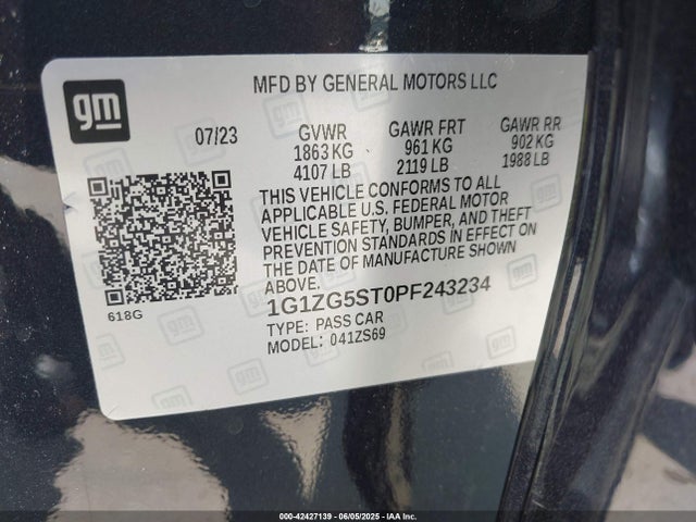1G1ZG5ST0PF243234 Chevrolet lfv