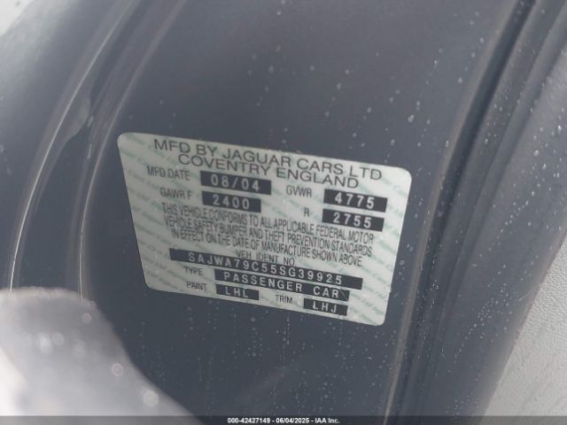 2005 JAGUAR XJ SAJWA79C55SG39925 Photo 8