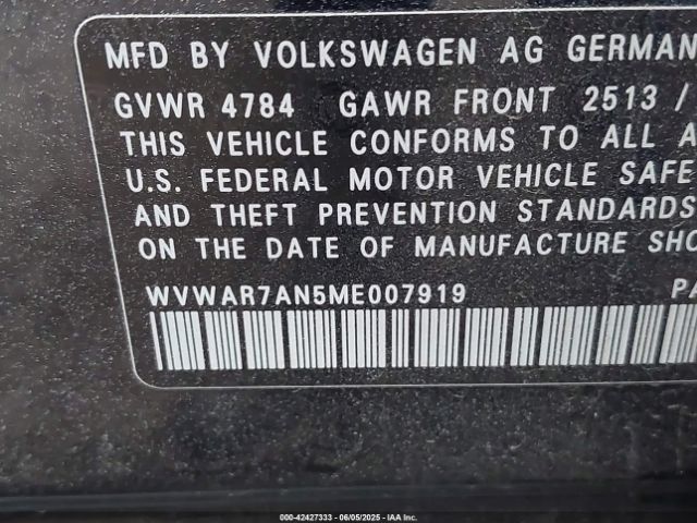 2021 VOLKSWAGEN ARTEON WVWAR7AN5ME007919 Photo 8