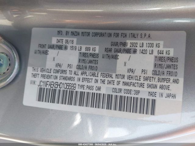 2017 FIAT 124 SPIDER JC1NFAEK6H0106689 Photo 8