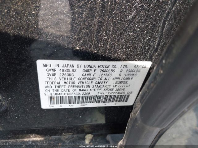 2006 ACURA RL JH4KB16556C012209 Photo 8