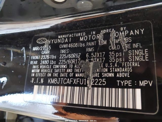 KM8JTCAFXFU102225 Hyundai TUCSON GLS