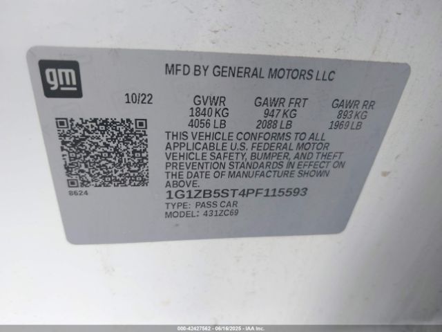 2023 CHEVROLET MALIBU 1G1ZB5ST4PF115593 Photo 8