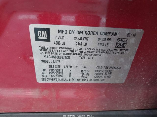 2019 BUICK ENCORE KL4CJASB3KB878831 Photo 8