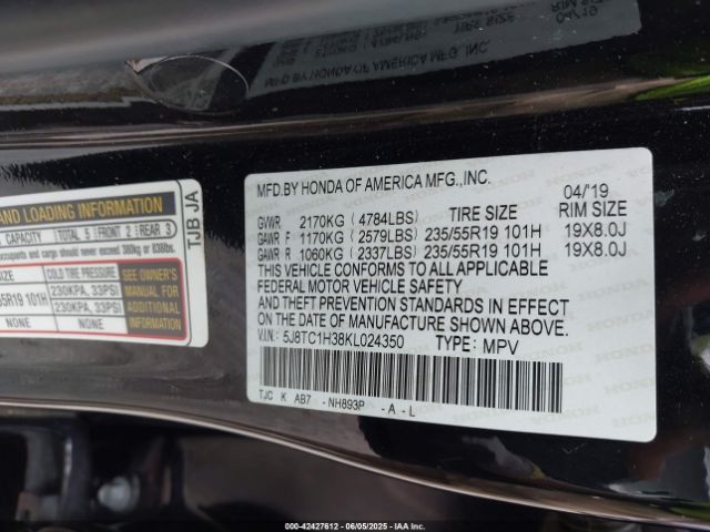 2019 ACURA RDX 5J8TC1H38KL024350 Photo 8