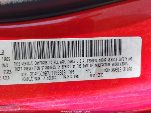 2018 DODGE JOURNEY 3C4PDCAB7JT183910 Photo 8