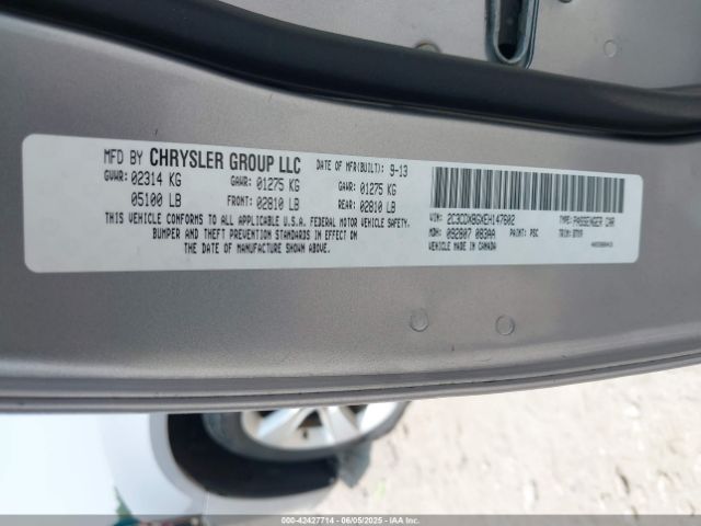 2C3CDXBGXEH147602 Dodge Charger Se