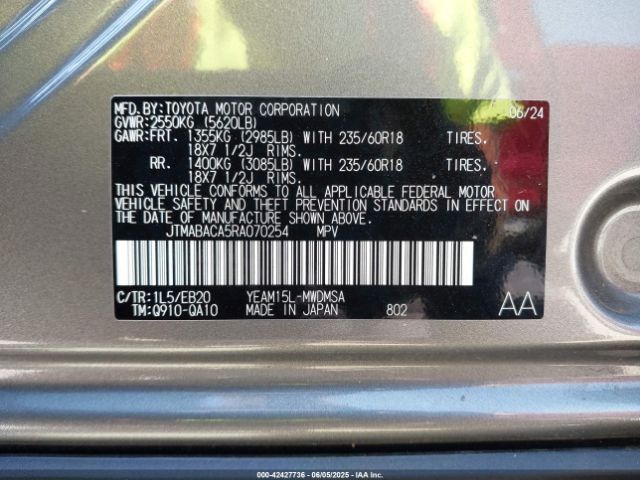 2024 TOYOTA BZ4X JTMABACA5RA070254 Photo 8
