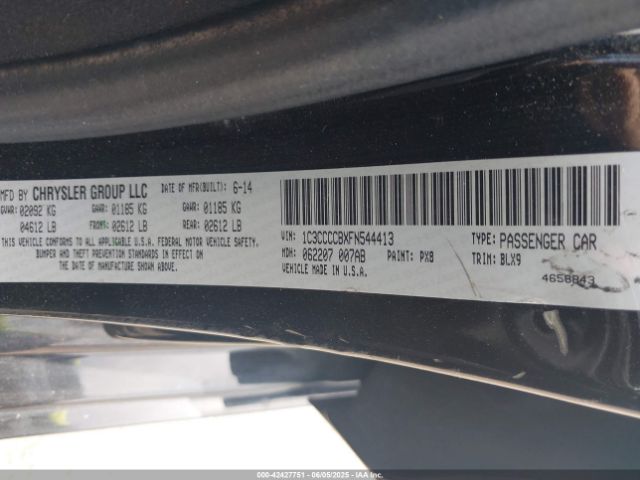 2015 CHRYSLER 200 1C3CCCCBXFN544413 Photo 8