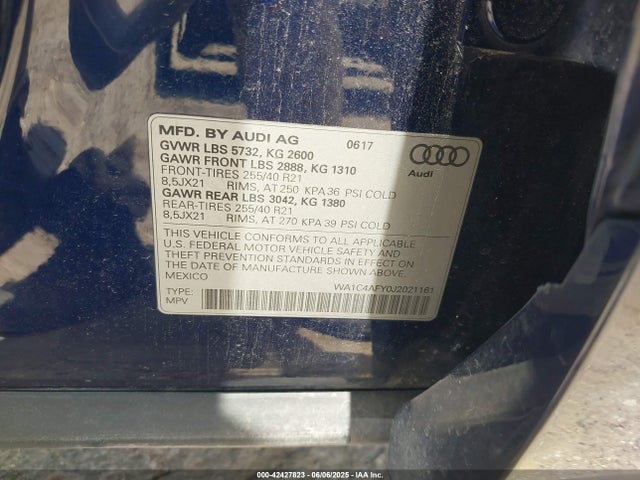 2018 AUDI SQ5 WA1C4AFY0J2021161 Photo 8