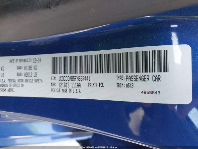 2015 CHRYSLER 200 1C3CCCAB5FN637441 Photo 8