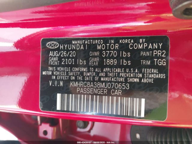 KMHRC8A38MU070653 Hyundai Venue Sel