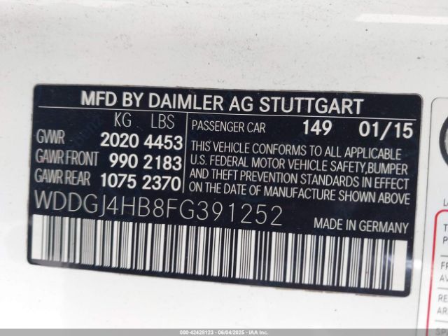 2015 MERCEDES-BENZ C 250 WDDGJ4HB8FG391252 Photo 8