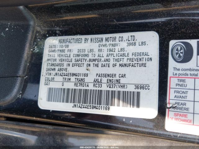 2009 NISSAN 370Z JN1AZ44E59M401169 Photo 8