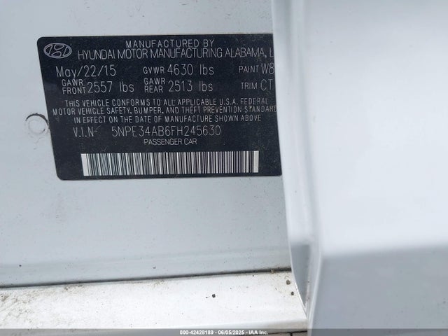 5NPE34AB6FH245630 Hyundai Sonata Limited 2.0t