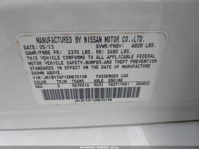 Infiniti 2014 2014 JN1BV7AP1EM670108 Image 9