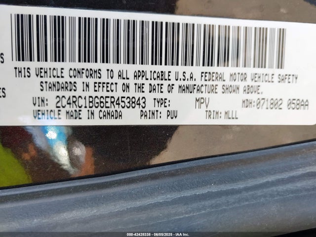 Chrysler 2014 2014 2C4RC1BG6ER453843 Image 9