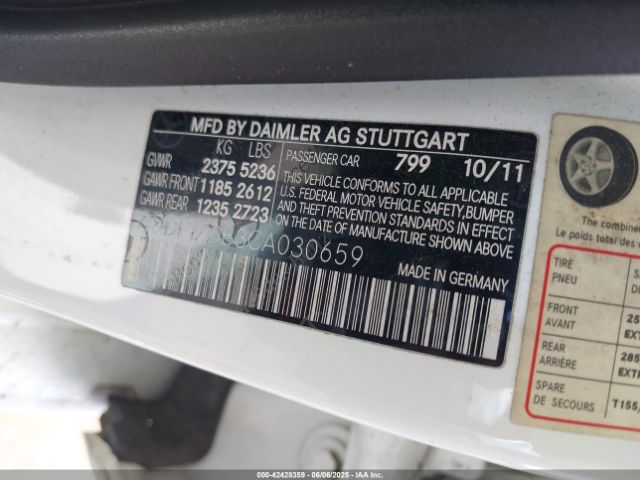 2012 MERCEDES-BENZ CLS 550 WDDLJ7DB3CA030659 Photo 8