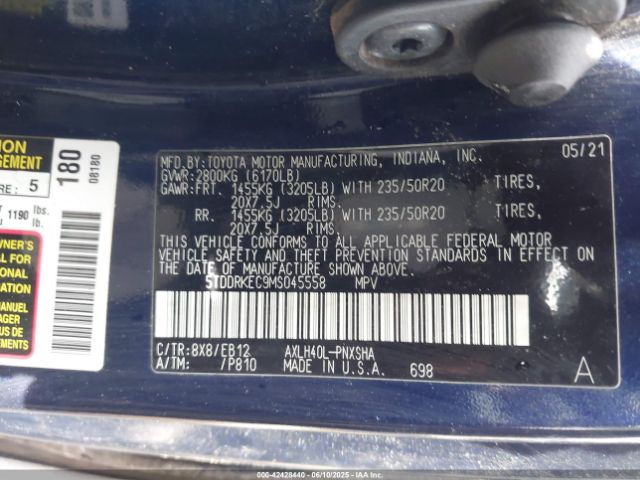 2021 TOYOTA SIENNA 5TDDRKEC9MS045558 Photo 8