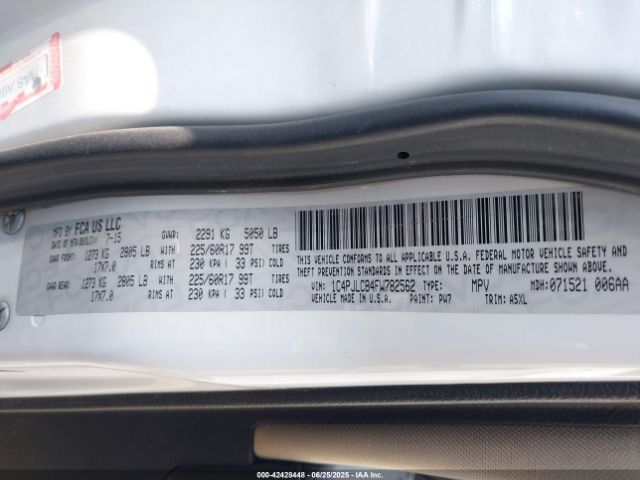 1C4PJLCB4FW782562 Jeep 2015