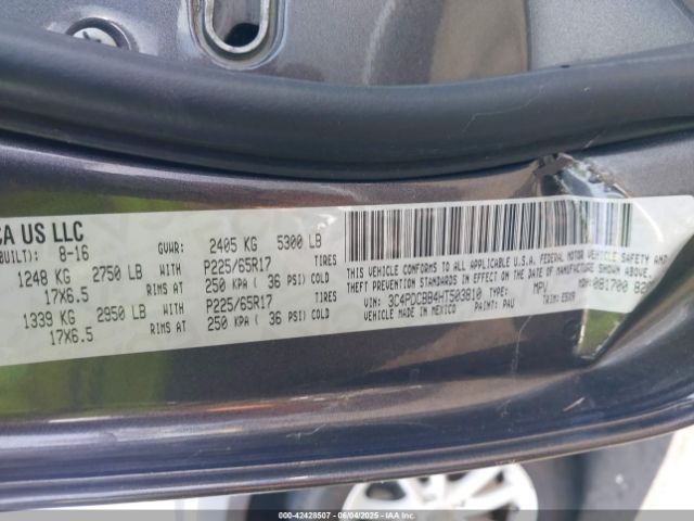 3C4PDCBB4HT503810 Dodge Journey Sxt