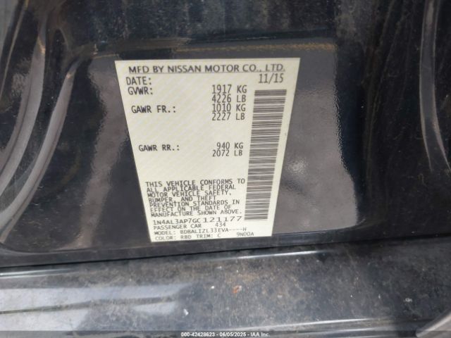 2016 NISSAN ALTIMA 1N4AL3AP7GC121177 Photo 8