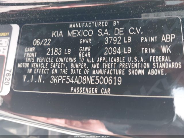 2022 KIA FORTE 3KPF54AD8NE500619 Photo 8